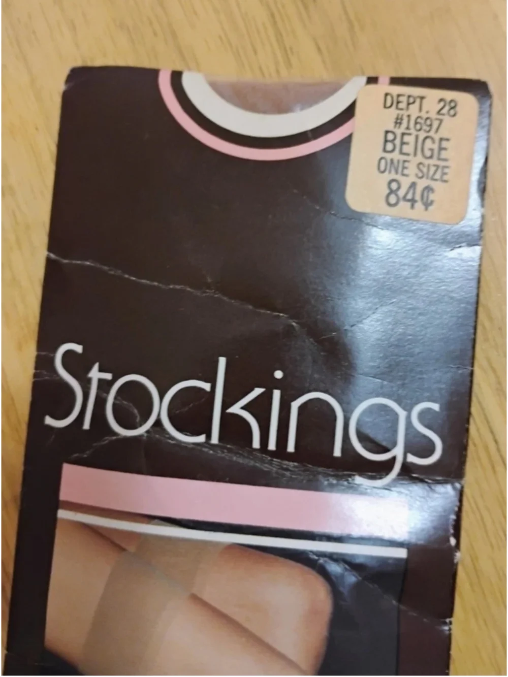 New Old Stock Vintage 80s Nylon Sheer Hosiery Thigh High Stockings 2 Pair